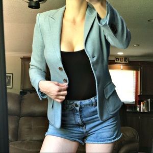 Rena Lange Light Blue Button Up Blazer Size XS